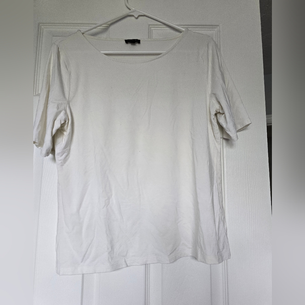 Talbots White Short Sleeve Tee